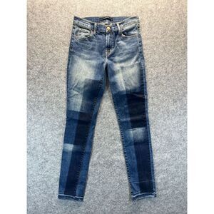 J Brand Jeans Womens 27‎ Blue Skinny Patchwork Mid Rise Stretch Denim 27x28